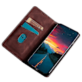 Miniatyrbild 2 av 5: För Oppo A57s 4g / A57e 4g / A57 4g Magnetisk Autoabsorberad anti-scratch Phone case Stativ Pu Läder Dark Brown