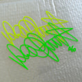 Pikkukuva 4 / 5: Signature-moottoripyörätarra Vedenpitävä moottoripyörän heijastava tarra - Tarrat &amp; Tarrat Fluorescent Yellow