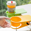 Miniatyrbillede 3 af 5: Creative Vandkopholder Bord Sideholder Clip Multifunktionel Kaffe Drikke Kopholder Skrivebord Fast Kopholder Skrivebord Opbevaring Clip| | Gray
