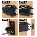 Pikkukuva 4 / 4: Rion 4/6 Push To Open Door Catch Keittiökaappi Kosketussalpa Vapautuslaatikko Kaappi Hfmqv Black