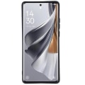 Miniatyrbillede 2 af 5: Til Oppo Reno10 5G gummibelagt TPU-telefontaske Candy Color Fiberforing Anti-drop cover Black