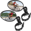 Miniatyrbillede 1 af 5: 2 stk Cykelspejle,cykel Konvekse bakspejl bakspejle Justerbart drejeligt styr monteret spejlvendte cykelspejle rideudstyr I