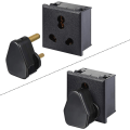 Miniatyrbillede 2 af 5: 5 Amp runde benstik Netstik 3 pinde lysstik til scenebelysning Lampe (sort 5 stk) (a-1b) black 5