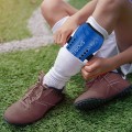 Miniatyrbillede 6 af 7: Fodbold skinnebensbeskyttere, børn, unge skinnebensbeskyttere Begynder perforeret pude til drenge og piger Fodboldspil Leg Kalv Beskyttelsesudstyr (6-15 år) Blue