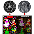 Miniatyrbillede 4 af 5: Led projektionslampe Snemandsmønster Spotlight Projektorlys til jul indendørs belysning, 16 dias juleprojektorlys