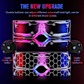Miniatyrbilde 3 av 5: 3 stk Led visirbriller, 7 farger og 5 modi futuristiske briller Cyberpunk Light Up Goggles selvlysende briller