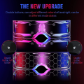 Miniatyrbillede 3 af 5: 3 stk Led visirbriller, 7 farver og 5 modes Futuristiske briller Cyberpunk Light Up Goggles selvlysende briller