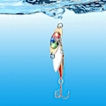 Miniatyrbillede 2 af 5: 10 stk Led Fiskelokker Fiskeskeer Undervands Flasher Bas Hellefly Flasher Trolling Deep Drop Golden