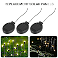 Miniatyrbillede 4 af 5: 4 pakker solcelle LED-lygte udskiftning øverste del panel, solcellepanel lanterne låg lyspære tilbehør