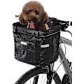 Miniatyrbillede 1 af 2: Cykelkurv Front Aftagelig Vandtæt Cykelbar Kurv Pet Carrier Rammetaske H