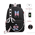 Miniatyrbild 4 av 4: Kpop Groups Ryggsäck USB Charge Vattentät Business Skolväska Tonåringar Laptop Travel Dagsäck Mochila Skolväska picture color5