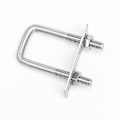 Miniatyrbillede 2 af 4: 4 stk U-bolte 66 U-bolt 80 X 50 mm, rustfri stål U-bolt, møtrik Plader Skive, klemme Bolte mindre end 50 mm