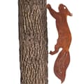 Squirrel tree - Metal garden decoration - 42cm - Natural rust