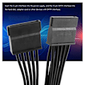 Miniatyrbillede 3 af 4: 5-polet til 3 SATA harddisk HDD-strømkabel kun til V550 V650 V750 V850 V1000 V1000 modulær strømforsyning
