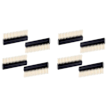 Miniatyrbild 1 av 5: 2 X 20 (40 stift) staplingshuvud för A+/b+/pi 2/pi 3 Extra Tall Header (paket med 8) black