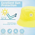 Pikkukuva 4 / 5: Lasten aurinkohattu Smile Face Bucket Hattu tytöille Pojille Kesä aurinkosuojaus Puuvilla Unisex Beach Cap