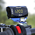 Miniatyrbillede 4 af 5: 3 i 1 Motorcykel Elektronisk Ur Termometer Voltmeter 12v Ip67 Vandtæt Støvtæt Led Ur Digital Display Ur Ur - Instrumenter Gold Holder