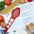 Miniatyrbillede 5 af 5: Nylon spaghetti server non-stick pastagaffel med rillet ske madsi med spaghettimåleværktøj