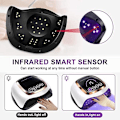 Pikkukuva 4 / 4: UV-LED-lamppu kynsien kuivaamiseen manikyyrilamppu muistitoiminnolla LCD-näyttö 168w ammattimainen Led-kynsilamppu nail art