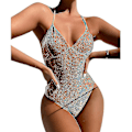 Pikkukuva 1 / 4: Naisten kimalteleva uimapuku Push Up -osainen uimapuku Sparkly Beachwear uimapuku Gold M