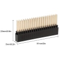 Miniatyrbilde 3 av 5: 2 X 20 (40 pins) stablehode for A+/b+/pi 2/pi 3 ekstra høy topp (pakke med 8) black