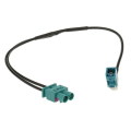 Miniatyrbilde 1 av 5: For Rns 510 310 315 Twin Fakra Til Enkel Fakra bilradio antenneadapter