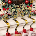 Miniatyrbilde 3 av 5: Julestrømpeholder, Kappe Krok Gullfarget Snøfnugg Tre Juledekorasjon Julegavepose