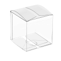 Miniatyrbillede 1 af 5: 50 stk klare plastkasser til gaver Pvc pakkeæske Gaveemballage Gennemsigtig æske Bryllupsgaveæske
