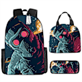 Pikkukuva 3 / 5: Guardians Of The Galaxy 3kpl / set Bcakpacket Sarjakuva Lapset Pojat Tytöt Koululaukut Kevyet Opiskelijat Vedenpitävä Kapasiteetti Mochilas Groot
