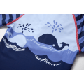 Pikkukuva 4 / 5: Baby Boys Swimsuit One Piece UPF 50+ Sun Protection L/S Sleeves vetoketjullinen aurinkopuku (Splish Whale) 6-9 Months