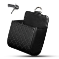 Miniatyrbild 1 av 5: Bilförvaringsväska Luftventil Instrumentbräda Snyggt Hängande Läder Organizer Box Glasögon Telefonhållare Förvaring Organizer Biltillbehör|stuva Städning| Black With Hook