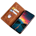 Miniatyrbild 2 av 5: För Oppo A57s 4g / A57e 4g / A57 4g Magnetisk Autoabsorberad anti-scratch Phone case Stativ Pu Läder Light Brown