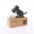 Miniatyrbilde 1 av 5: Little Dog Puggy Bank Batteridrevet Robotic Mynt Munching Leketøy Pengeboks Spare penger Myntbank For White