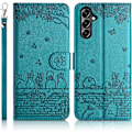 Miniatyrbild 1 av 5: Case för Samsung Galaxy A55 5G, Premium PU-läder Magnetic Flip Cover med kortplats Stativfunktion