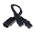 Miniatyrbillede 3 af 4: Ups Server C14 til C13 Y Splitter forlængerkabel Pdu.psu Strømkabel ledning 30cm