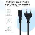 Miniatyrbilde 2 av 5: 1,5 m strømkabel Eu-plugg C7 Bipolar 2-kabel for Ps5 / Ps4 / Ps3 / Xbox Series X / S - Svart Z