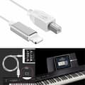 Miniatyrbillede 5 af 5: Lightning til Type-B MIDI Keyboard Konverter USB 2.0 Kabel til iPhone 7 8 X iPad