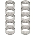 Miniatyrbilde 1 av 5: 10 stk 4,5 cm rund rustfri perforert sømløs tertering Quiche ring tertepanne pai tertering med H