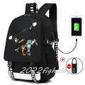 Miniatyrbild 3 av 4: Minecraft Ryggsäck Svart USB Laddare Port Vattentät Resväska Skolväska 15 Dator Business Bag Vattentät Mochilas Auburn