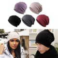 Miniatyrbild 2 av 4: 5 delar Slouchy Baggy Beanie Kemo Hat Cap Kaki + Svart + Grå + Vinröd + Lila