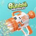 Miniatyrbild 4 av 5: Bubbelmaskin med 108 hål, superstor elektrisk automatisk bubbelmaskin för barn Vuxna Sommar utomhusfestaktivitet