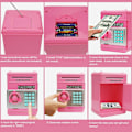 Miniatyrbild 5 av 5: Minibank Lösenord Pengar Bank Kontantmynt Sparlåda för barn, tecknad kassaskåp Perfekta leksakspresenter för pojkar Girlelectronic Spargris (rosa)