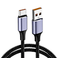Miniatyrbillede 1 af 5: Datakabel Universal højstrøm flettet ledning Anti-optræk Slidfast Hurtigopladning 6a 100w Usb Type-c Mobiltelefon Usb-c Opladerkabel Mobiltelefon