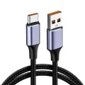 Pikkukuva 1 / 5: Datakaapeli Universal suurvirtapunottu lanka käämitystä estävä Kulumisenkestävä pikalataus 6a 100w USB Type-c Matkapuhelin Usb-c laturikaapeli Matkapuhelin