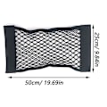 Miniatyrbillede 1 af 5: Bil Ryg Bag Bagagerum Opbevaring Net Sæde Elastisk Snor Net Magic Sticker Mesh Opbevaring Taske Auto Organizer Tilbehør Ryg Taske - Opbevaring Oprydning 25 x 50cm