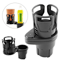Miniatyrbillede 4 af 5: Bilkopholder 2 i 1 multifunktionel 360 graders roterende dobbelt kopmontering Bildrinksholdere Isolering Kopholder Drikkeholdere|drikholdere| A