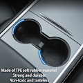 Miniatyrbild 4 av 5: Vattenflaskhållare För Tesla Model3 Modell Y Mittkonsol Mugghållare Stabil Skakar inte Tpe Mjukt Gummi Material| | Gray