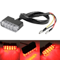 Miniatyrbillede 1 af 4: Universal 12v Motorcykel Bagbremse Led Baglygte Lygte Til Snavs Baglygte Bag nummerplade Lys Dekorativ Lampe| |