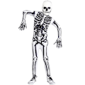 Pikkukuva 2 / 5: Lapset Pojat Tytöt Halloween Skeleton Cosplay-asu Body Cover Set Käsineet Naamio S