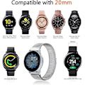 Miniatyrbilde 3 av 5: Metallbånd for erstatning av rustfritt stål for Samsung Galaxy Watch Active 2 Silver